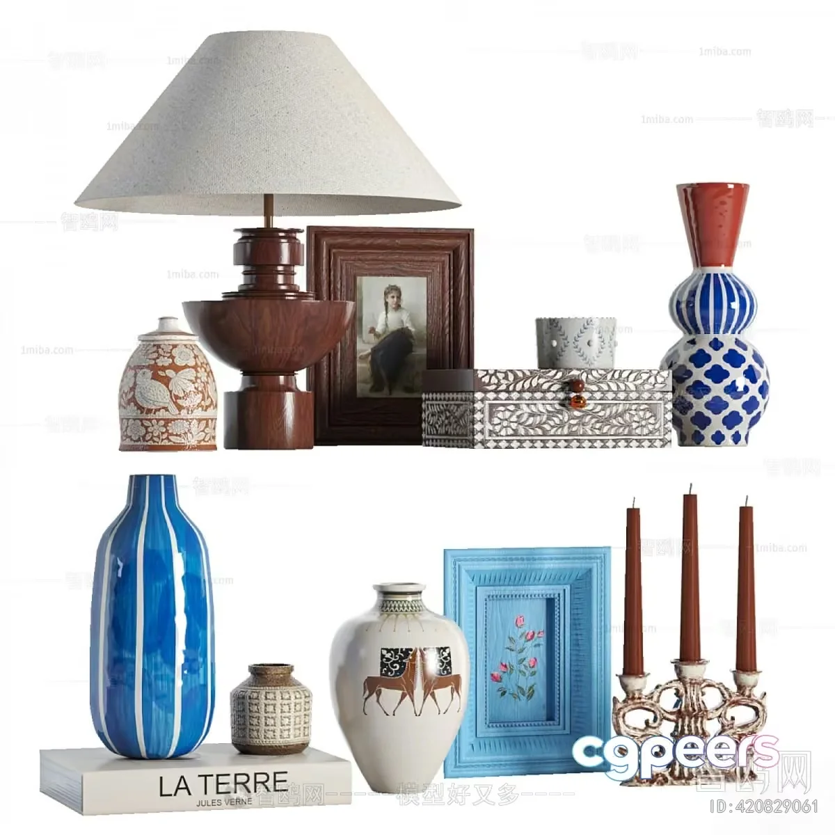 Home Decor Items 3D Model – 5116 – VRAY Render