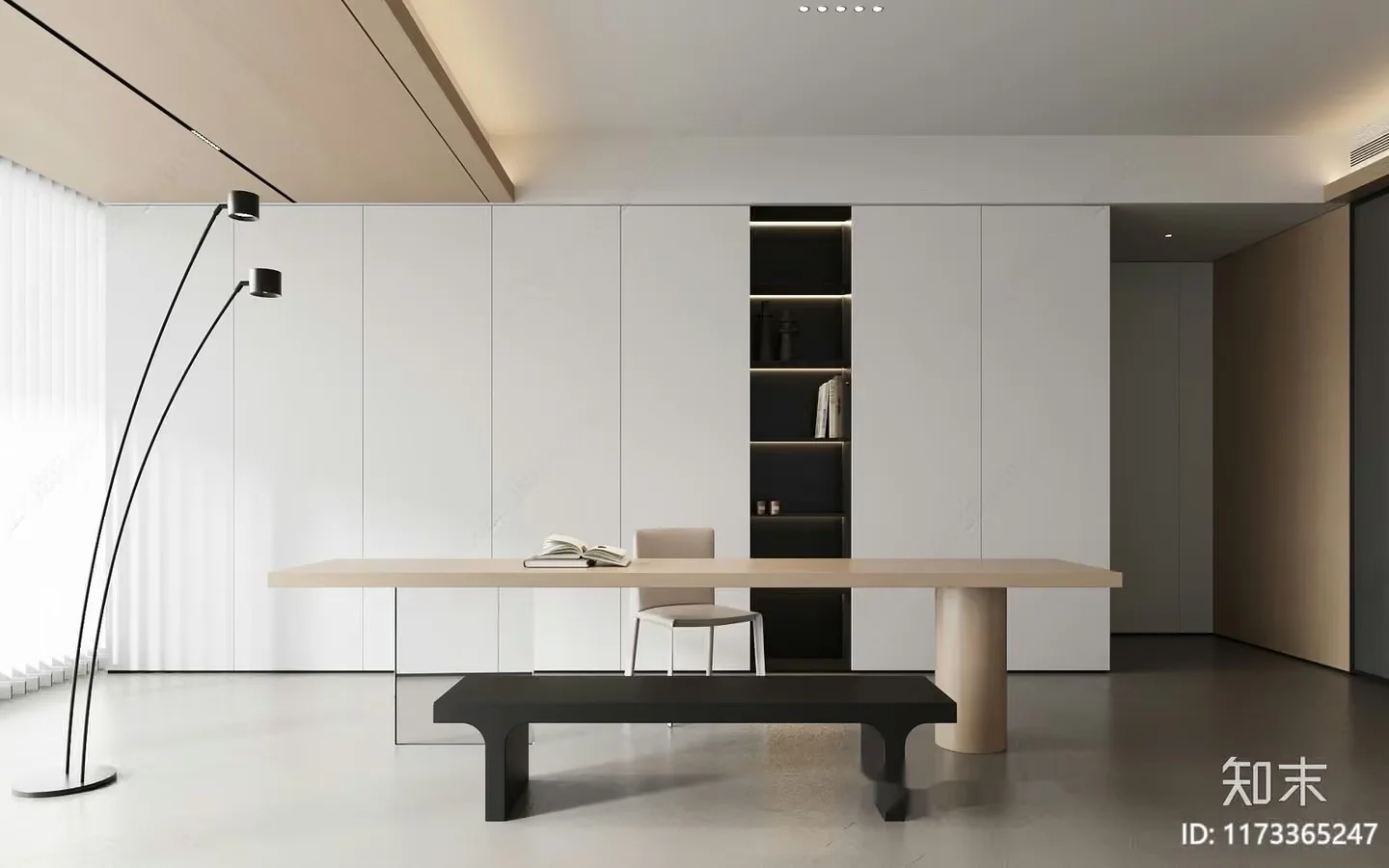 Modern Minimalist Office 3D Model – 15745 – VRAY Render