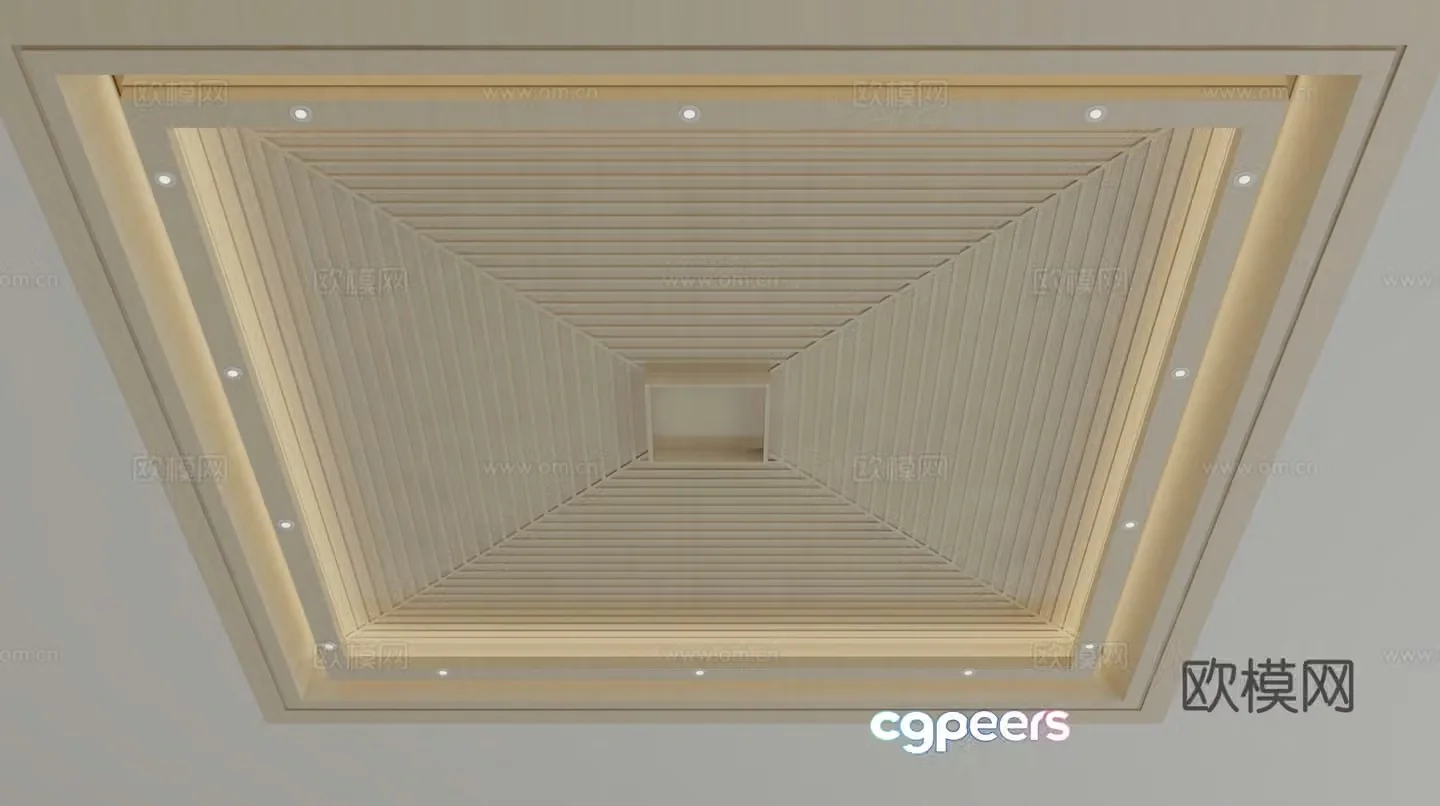New Chinese style ceiling 3D model