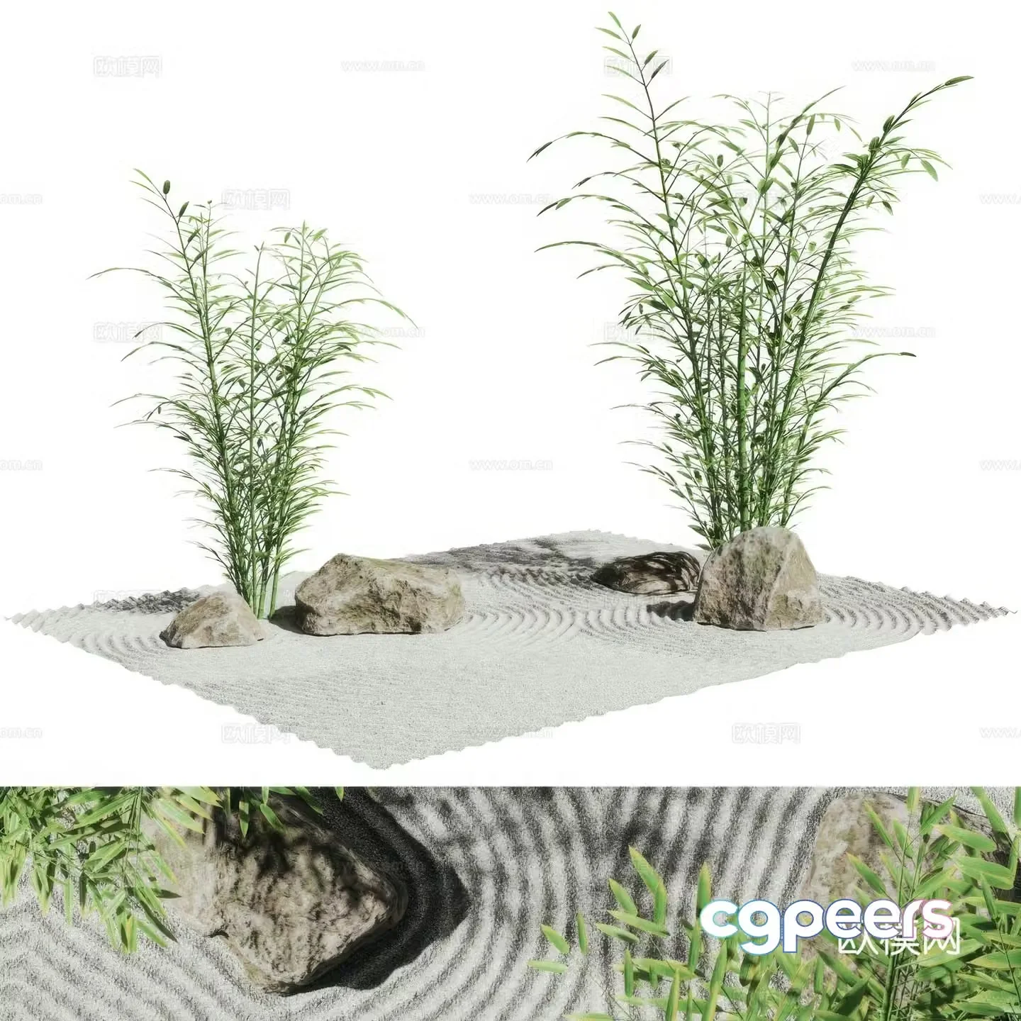 New Chinese style garden landscape 3D model