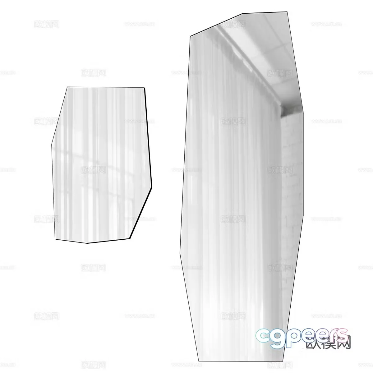 Modern irregular hanging mirror 3d model