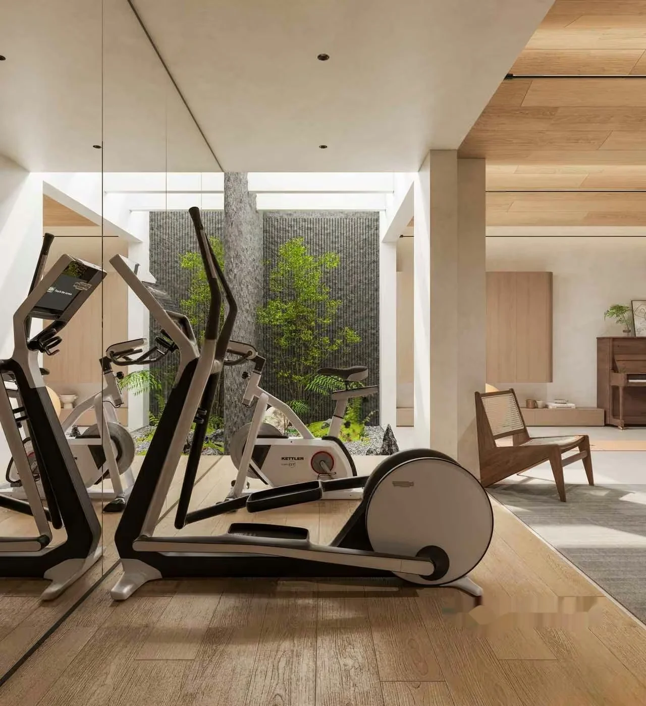 Modern Exercise Room 3D Model – 3840 – VRAY Render