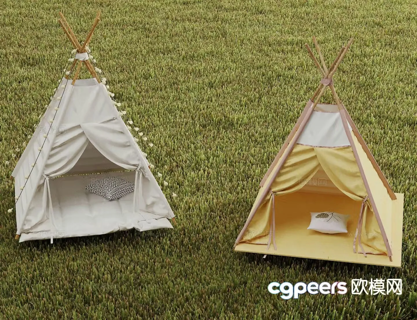 Modern tent outdoor tent 3d model