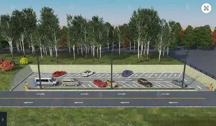 A Parking Lot 3D Model – 5298 – VRAY Render