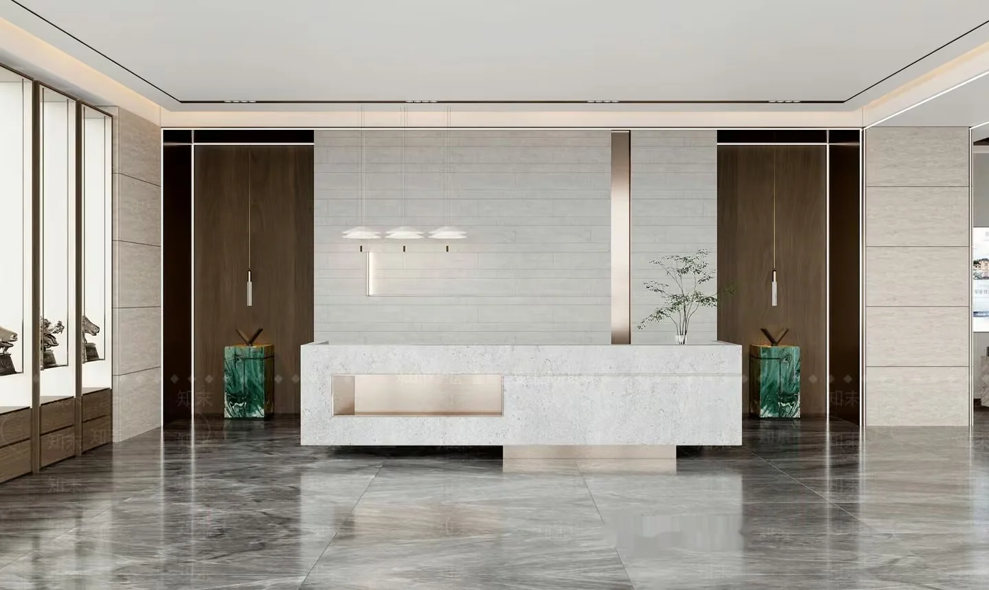 Modern Office Space 3D Model – 15476 – VRAY Render