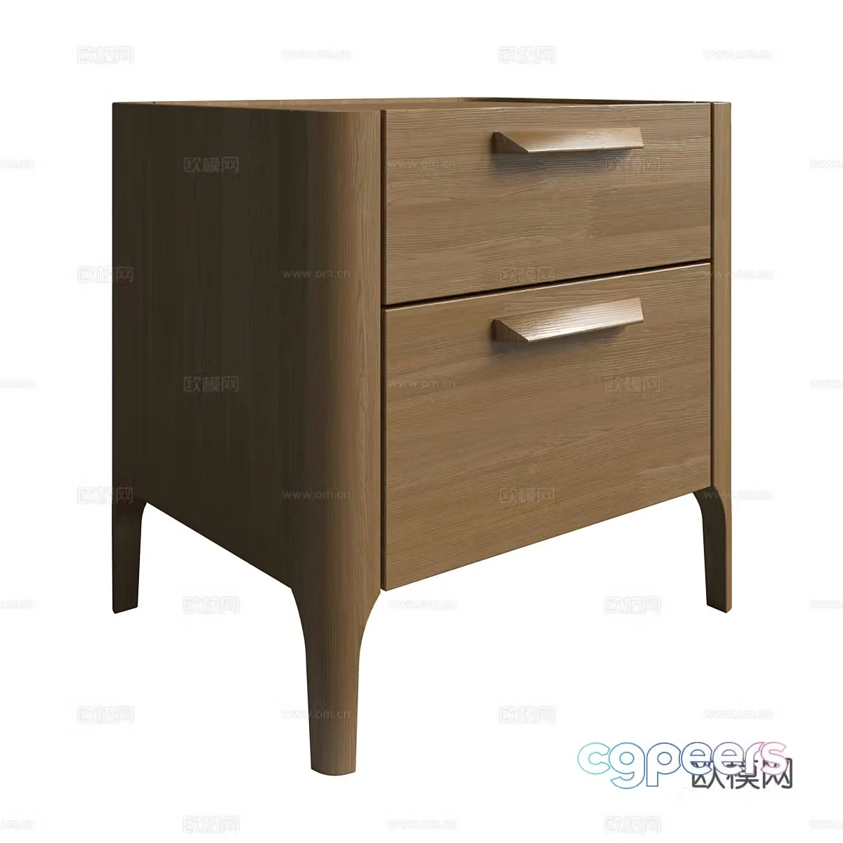 Nordic simple bedside table bedside table simple bedside table wooden bedside table low cabinet 3d model
