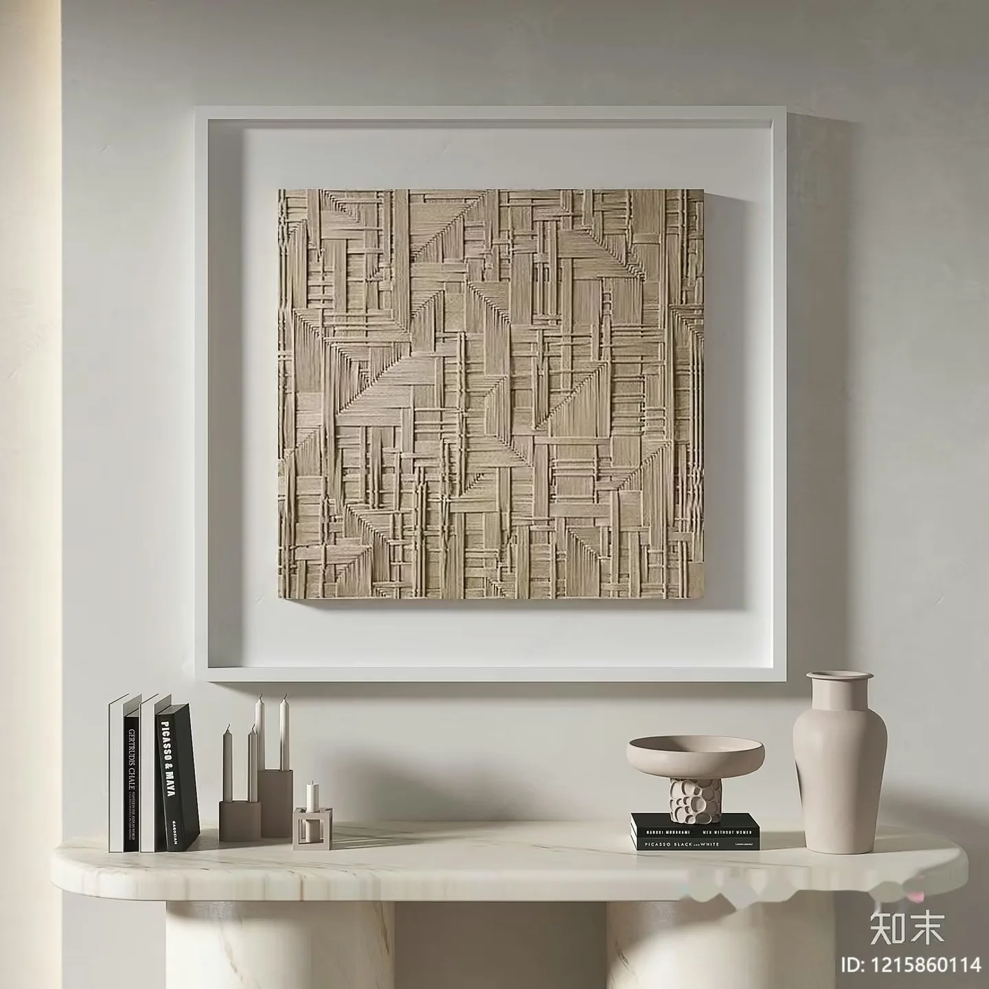 Modern Beige Artwork 3D Model – 12587 – VRAY Render