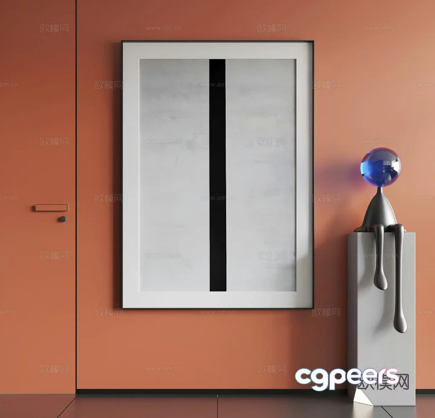 Modern hanging paintings Modern abstract hanging paintings Modern minimalist hanging paintings Modern simple hanging paintings Modern simple hanging painting 3d model