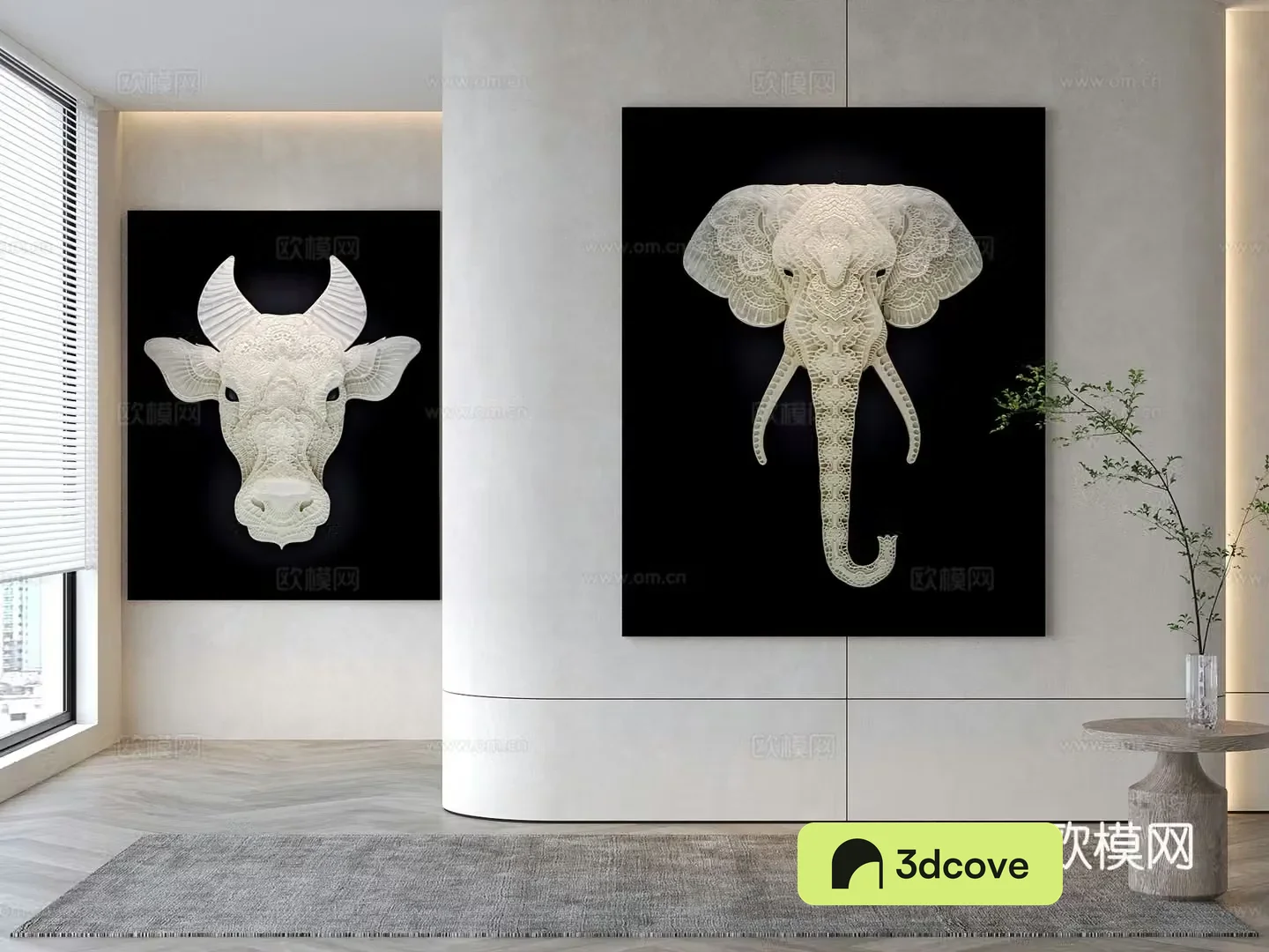 Modern decorative painting Animal hanging painting