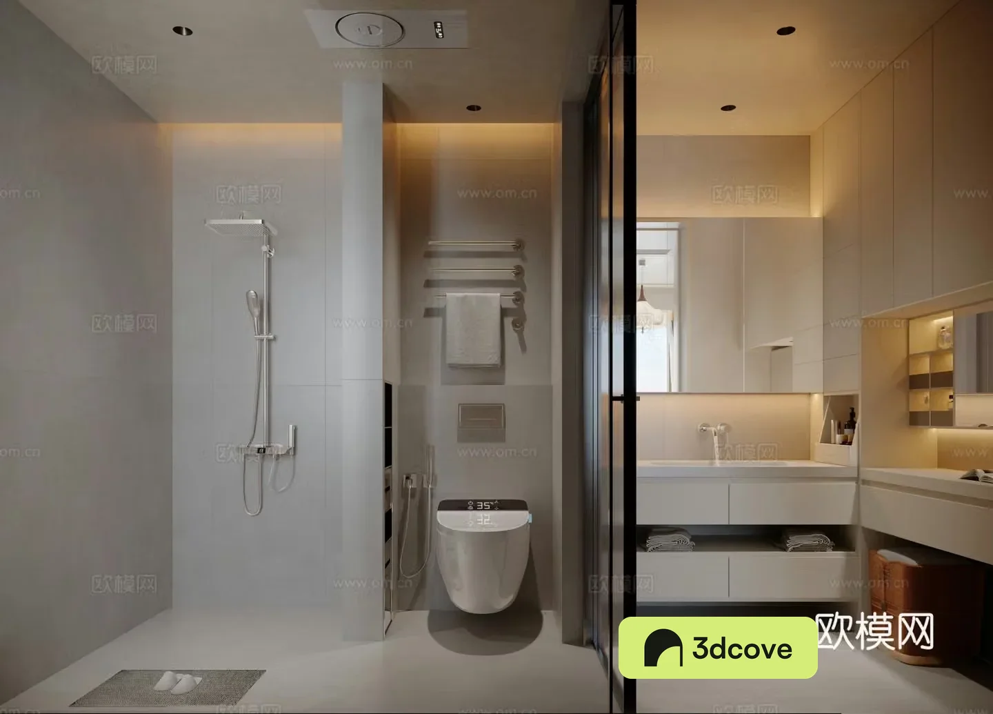 Modern bathroom sink dressing table