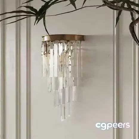Gold Light Fixture 3D Model – 6031 – VRAY Render