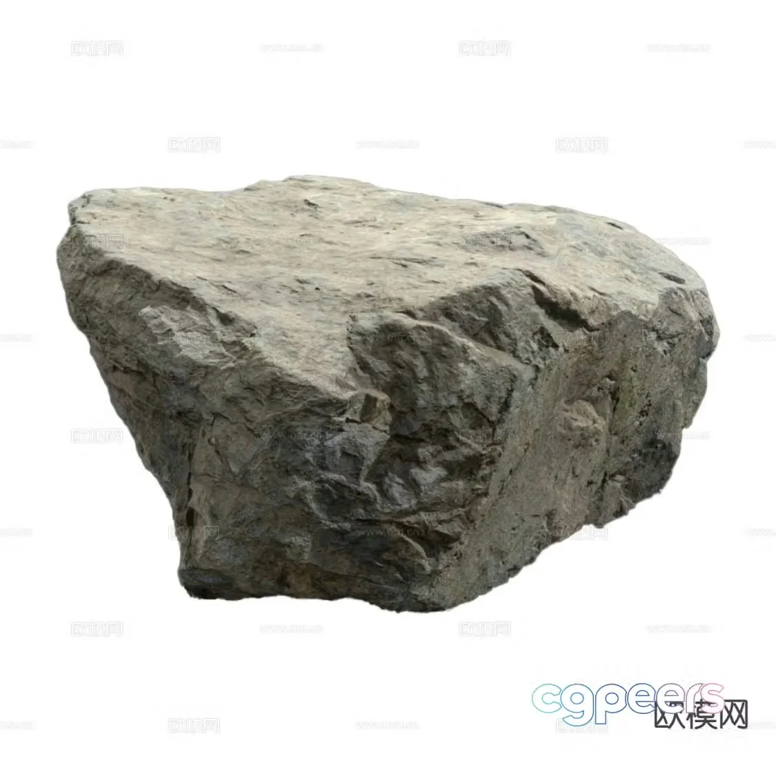 modern stone rock granite 3d model