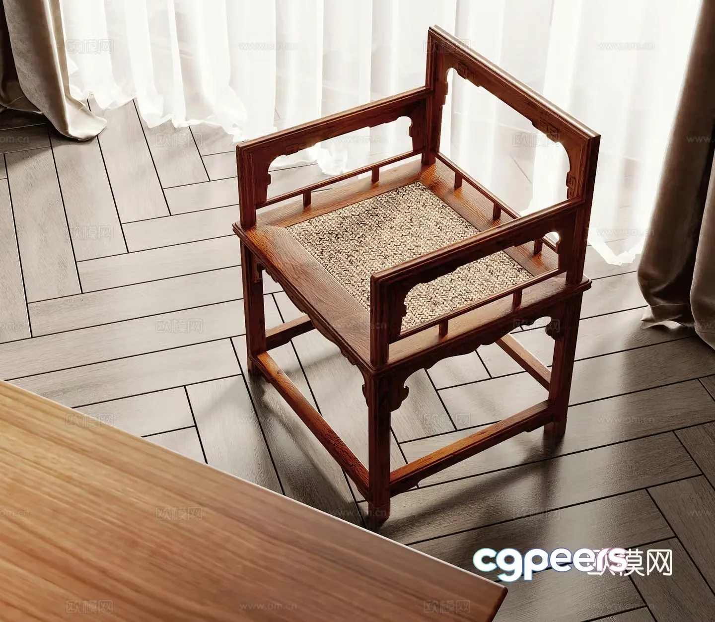 New Chinese style chair dining chair 3d model