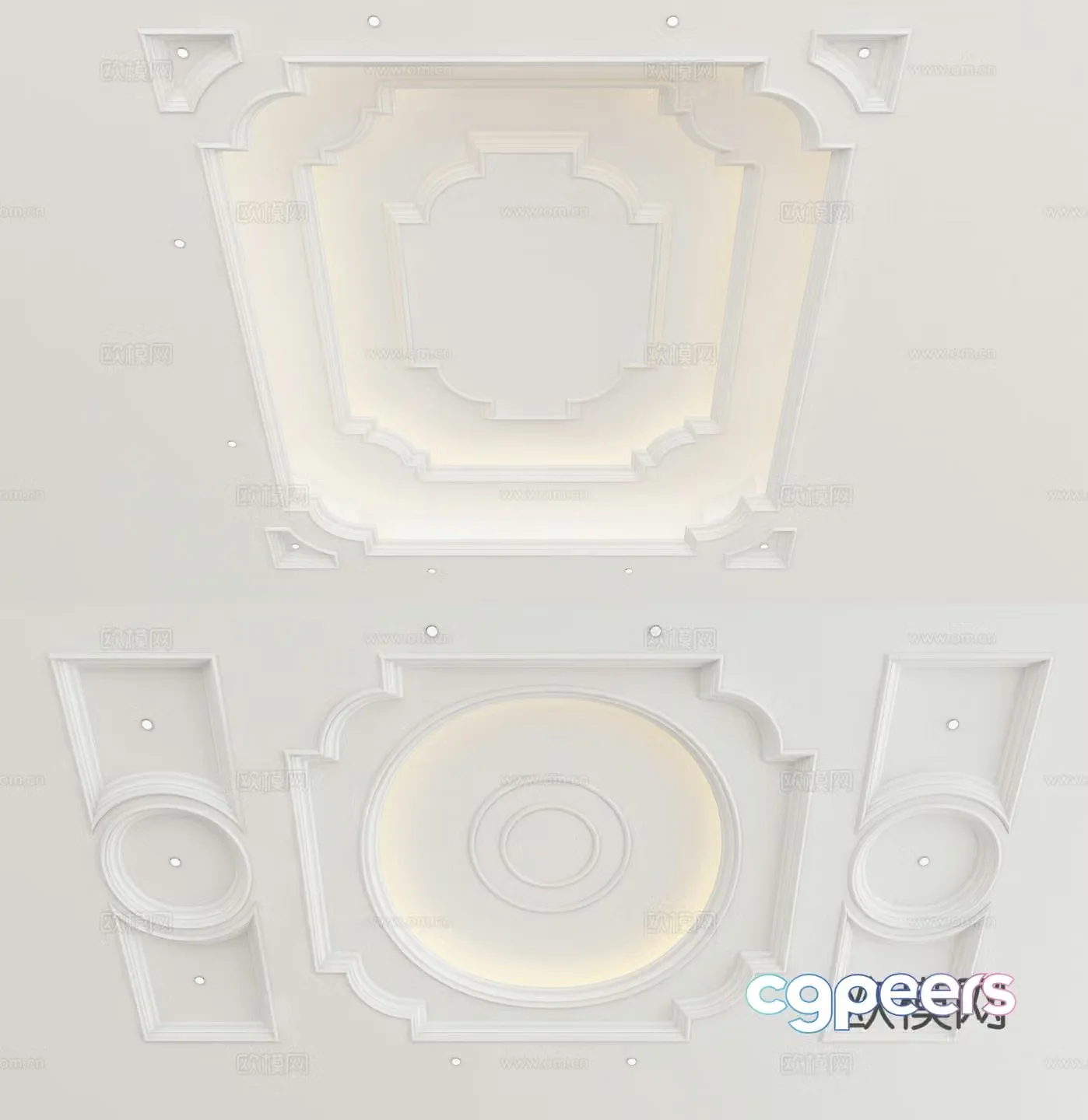 European style ceiling 3D model