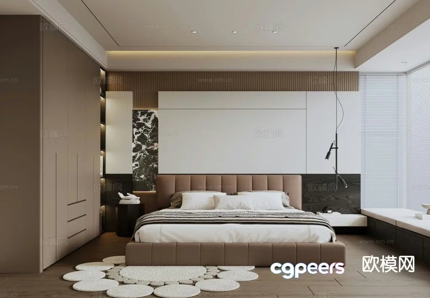 Italian style bedroom master bedroom 3d model