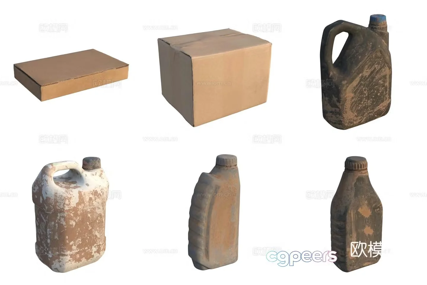 Storage carton carton plastic bucket 3d model