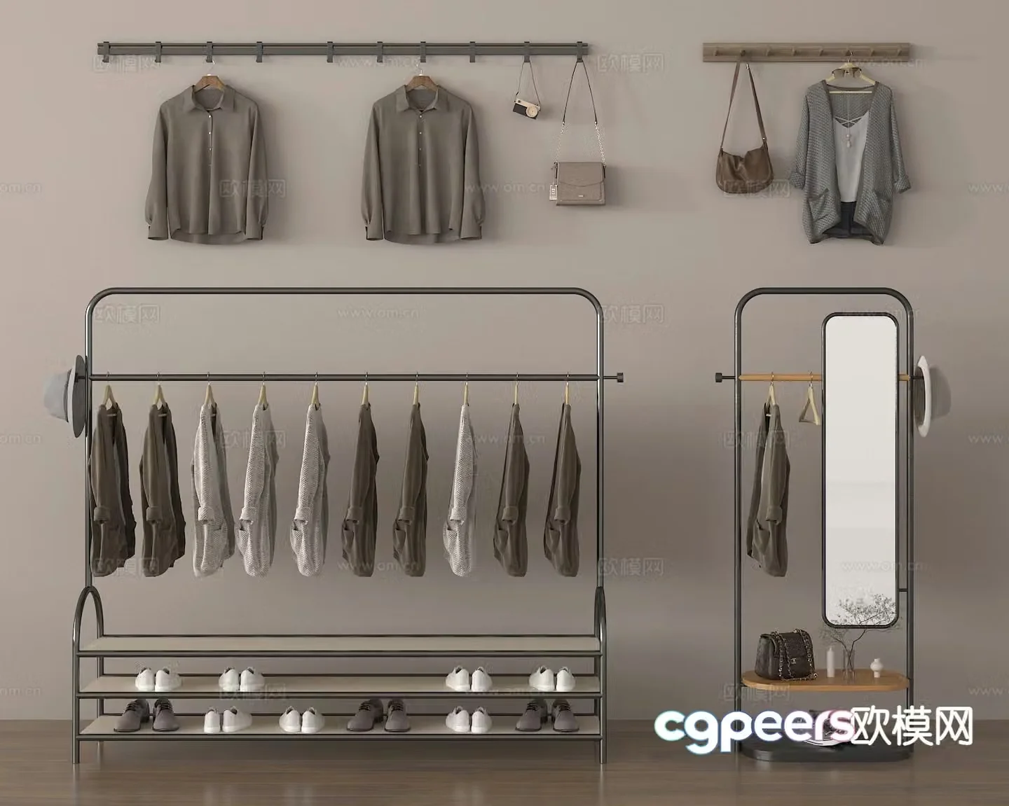 hook clothes hanger clothes hanger 3d model