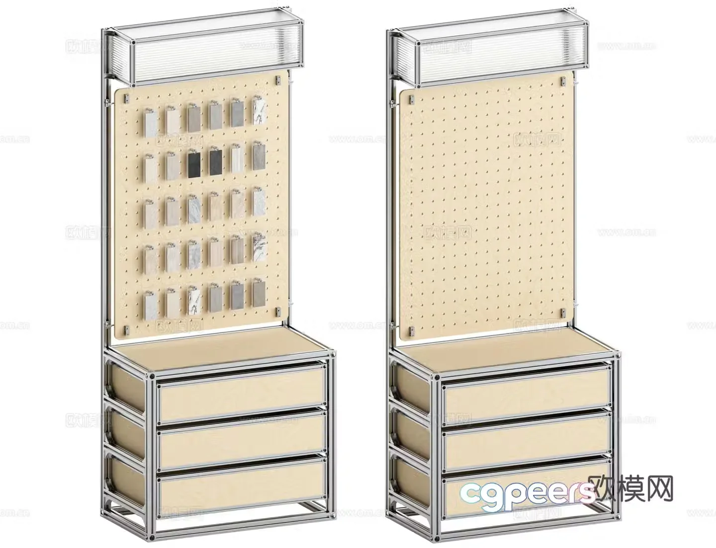 Modern hole board display cabinet jewelry cabinet 3d model