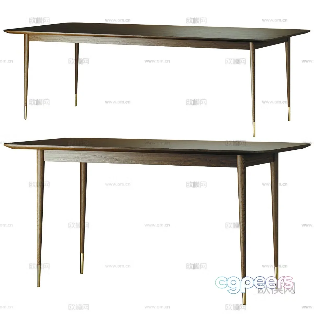 Nordic simple dining table dining table 3d model