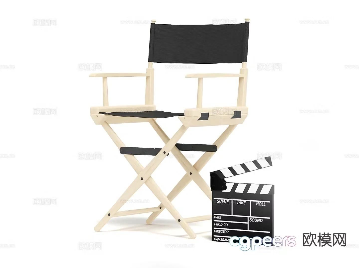 Director chair single chair outdoor chair folding chair 3d model