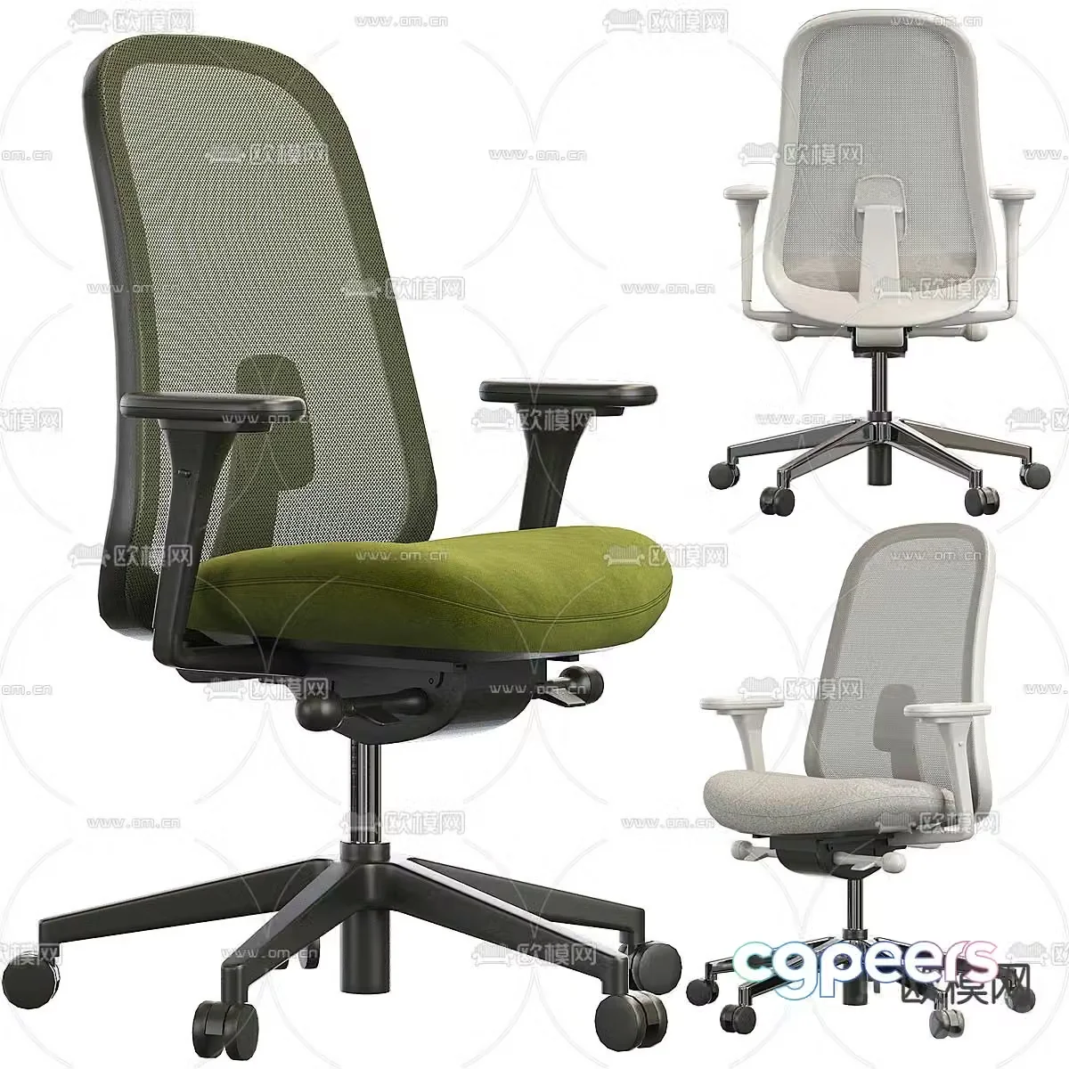 Office chair staff chair 3d model