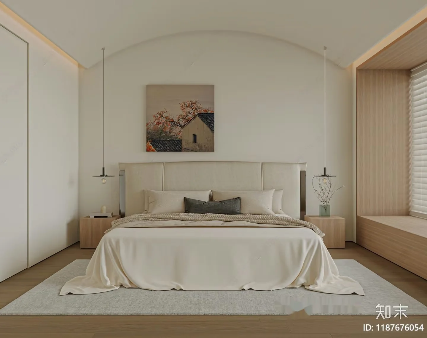 Cozy Bedroom 3D Model – 13969 – VRAY Render