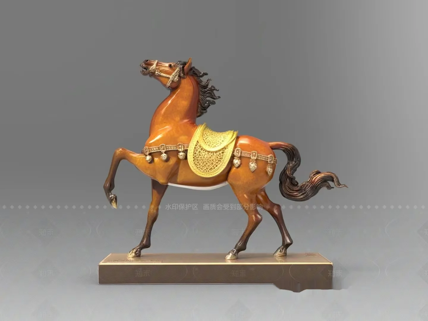 A Statue Of A Horse 3D Model – 14122 – VRAY Render