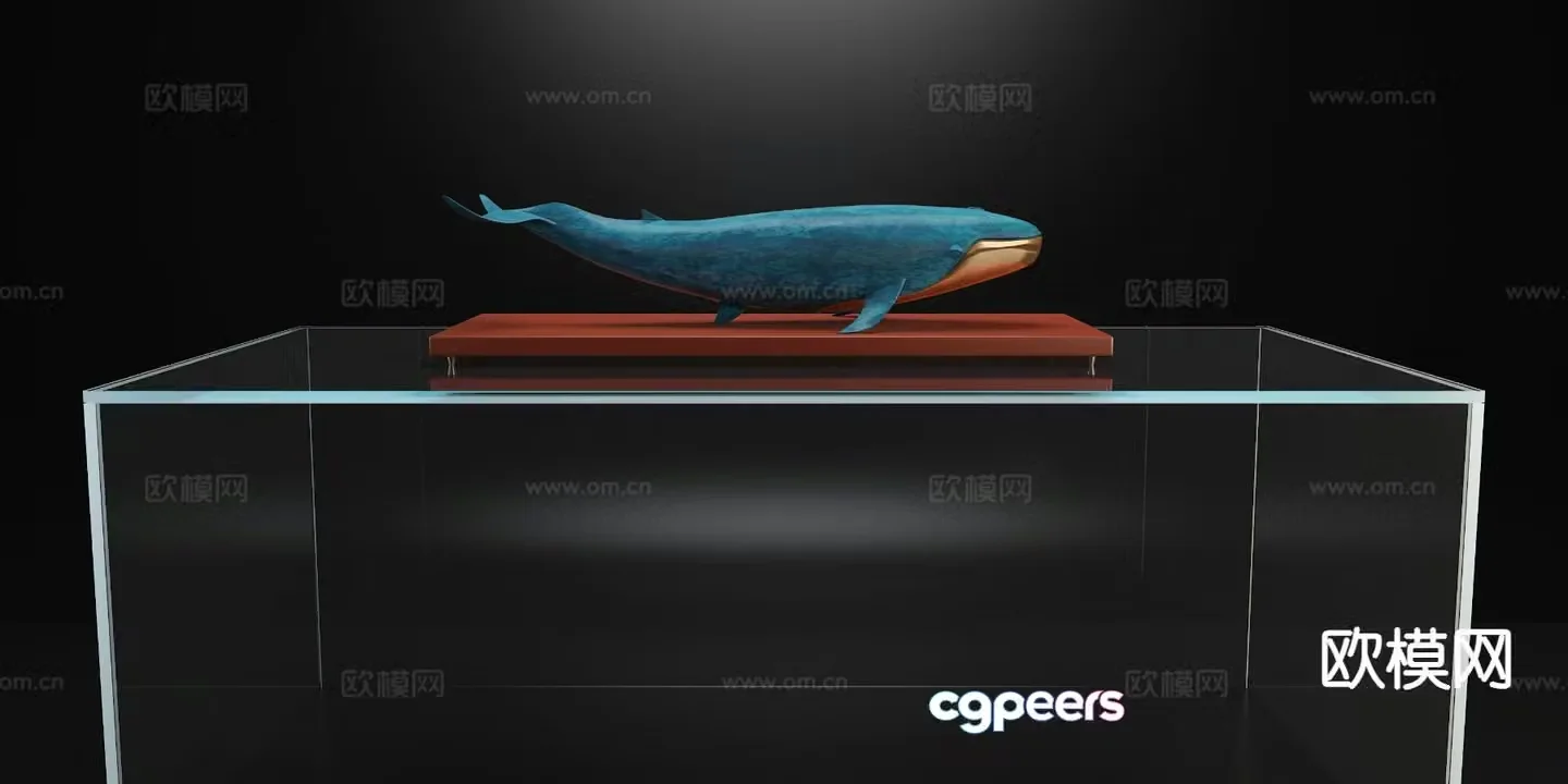 Modern whale sculpture 3d model