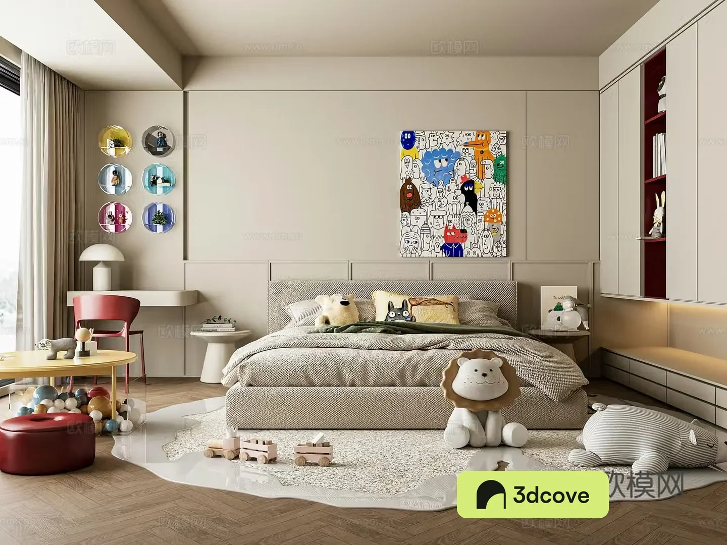 Modern children’s room entertainment room