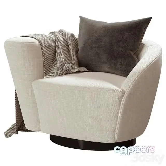 3ds Max Free – Swivel Chair Colin Left by Eichholtz