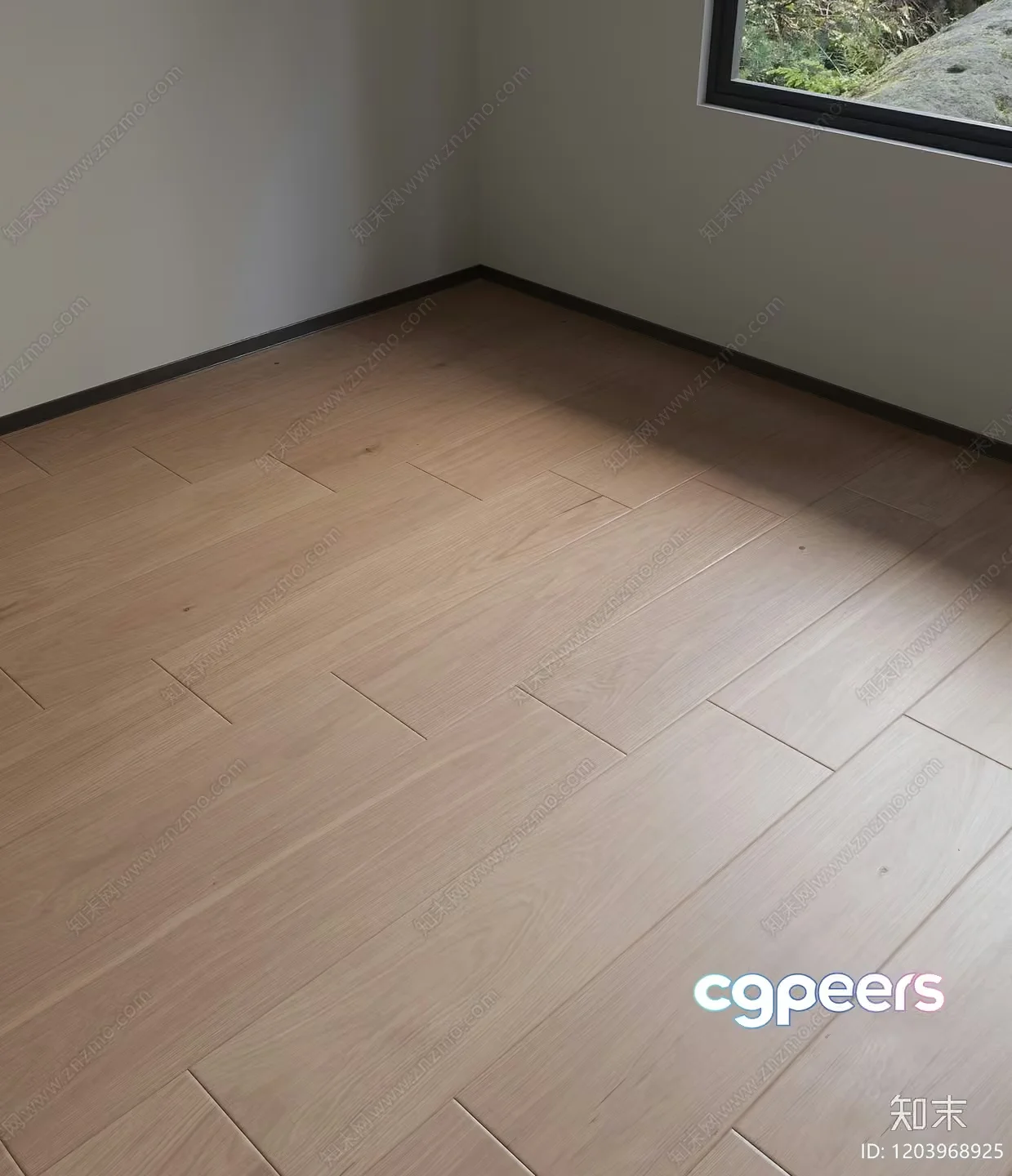 A Room With Light-Colored Wooden Floors 3D Model – 10863 – VRAY Render
