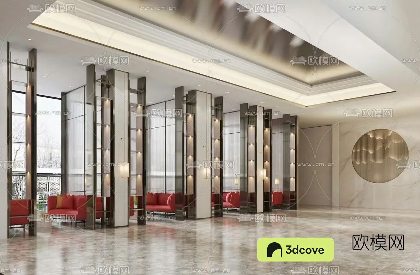 Modern hotel lobby bar