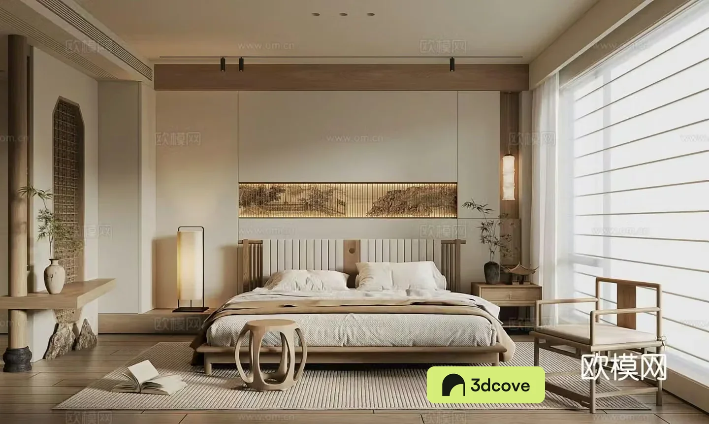 New Chinese style bedroom master bedroom