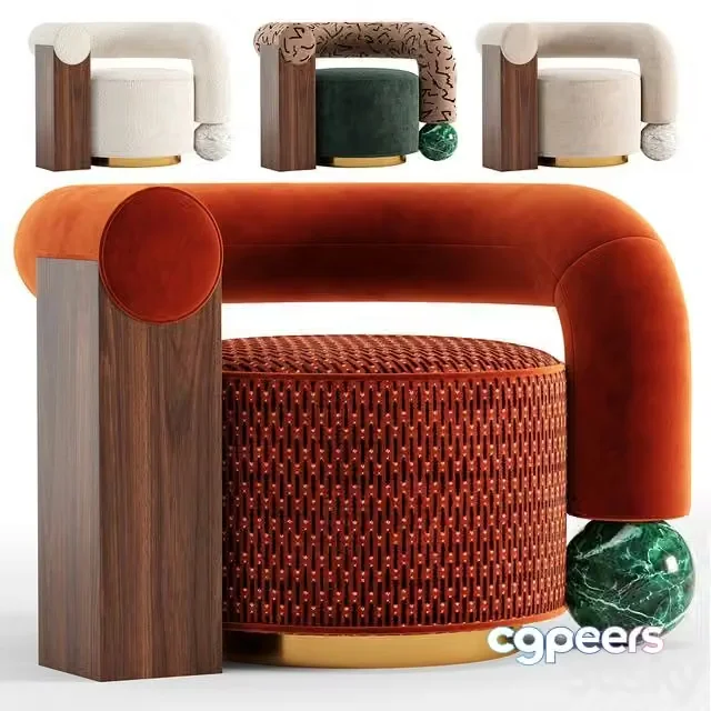 3ds Max Free – GALATEA armchair
