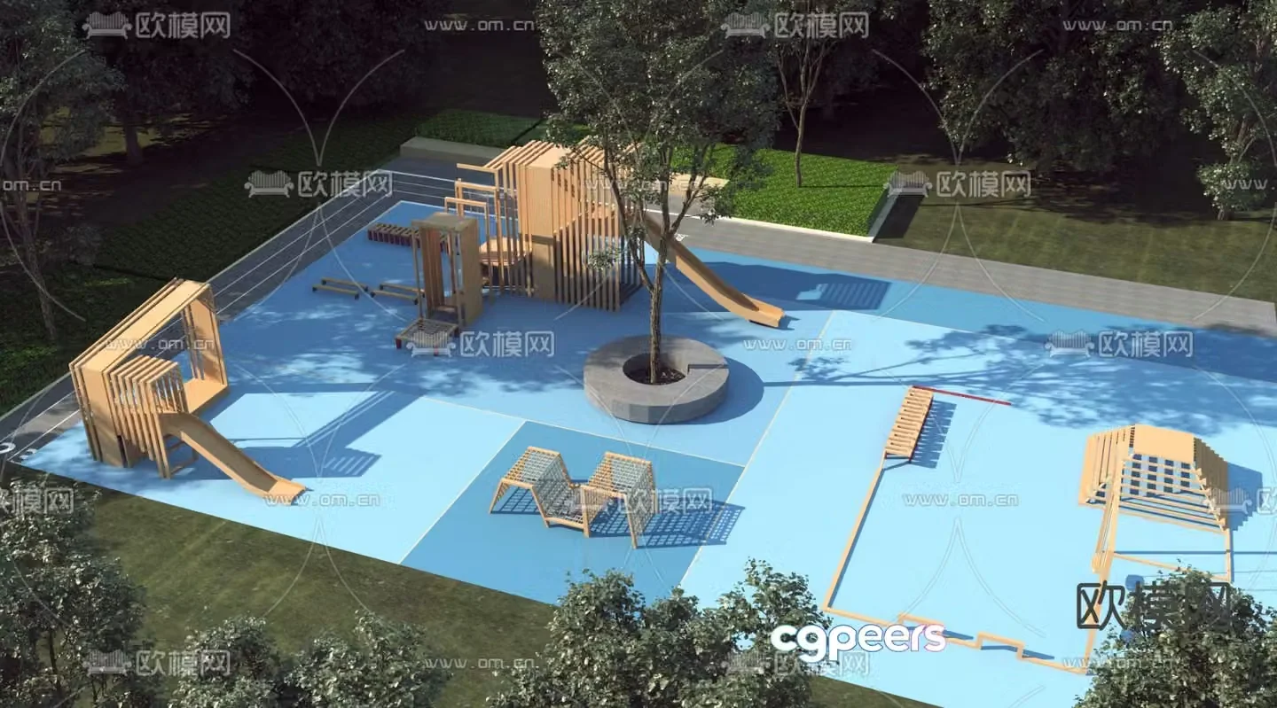 Park children’s play area 3d model