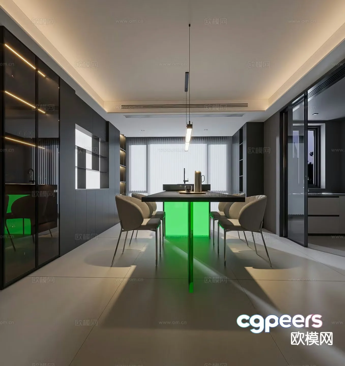 Modern restaurant 3d model