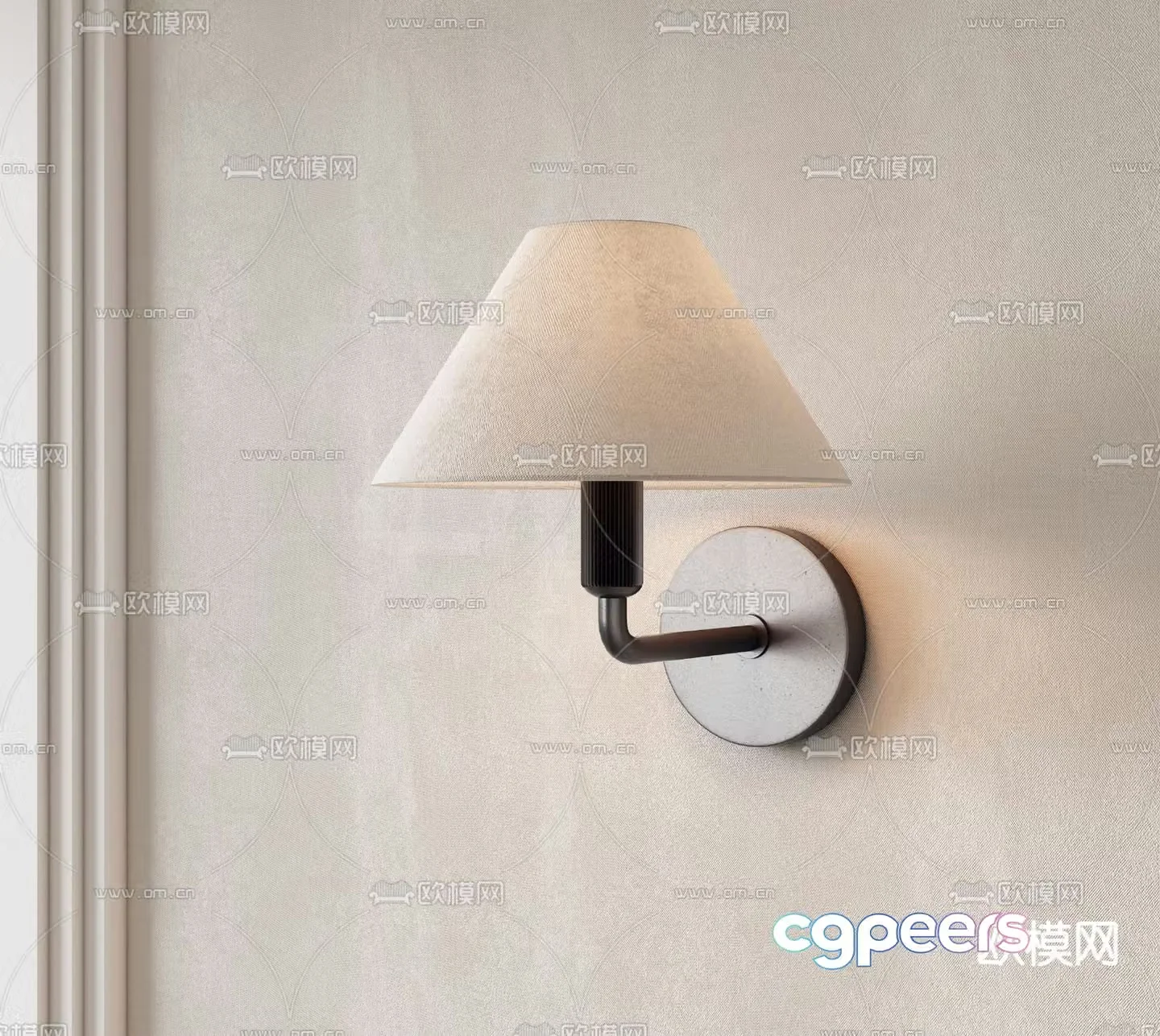 WestElm wall light aisle light 3d model