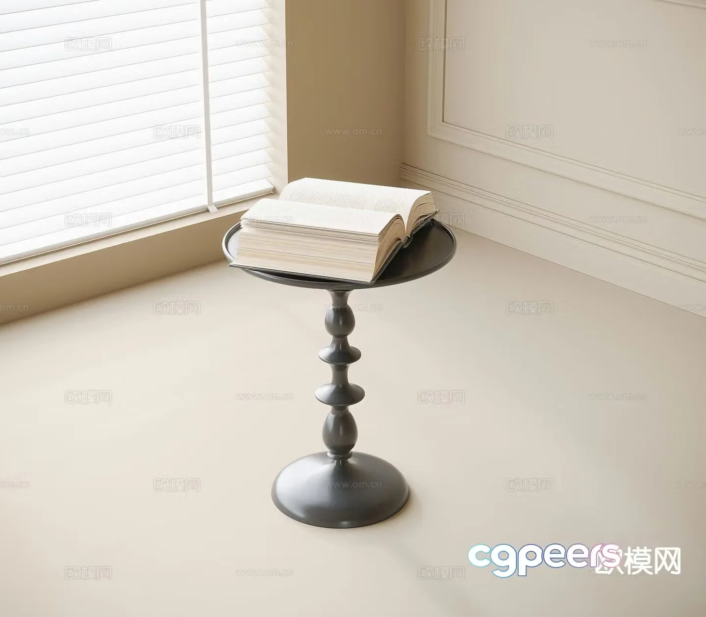 Modern side table corner table round table 3D model