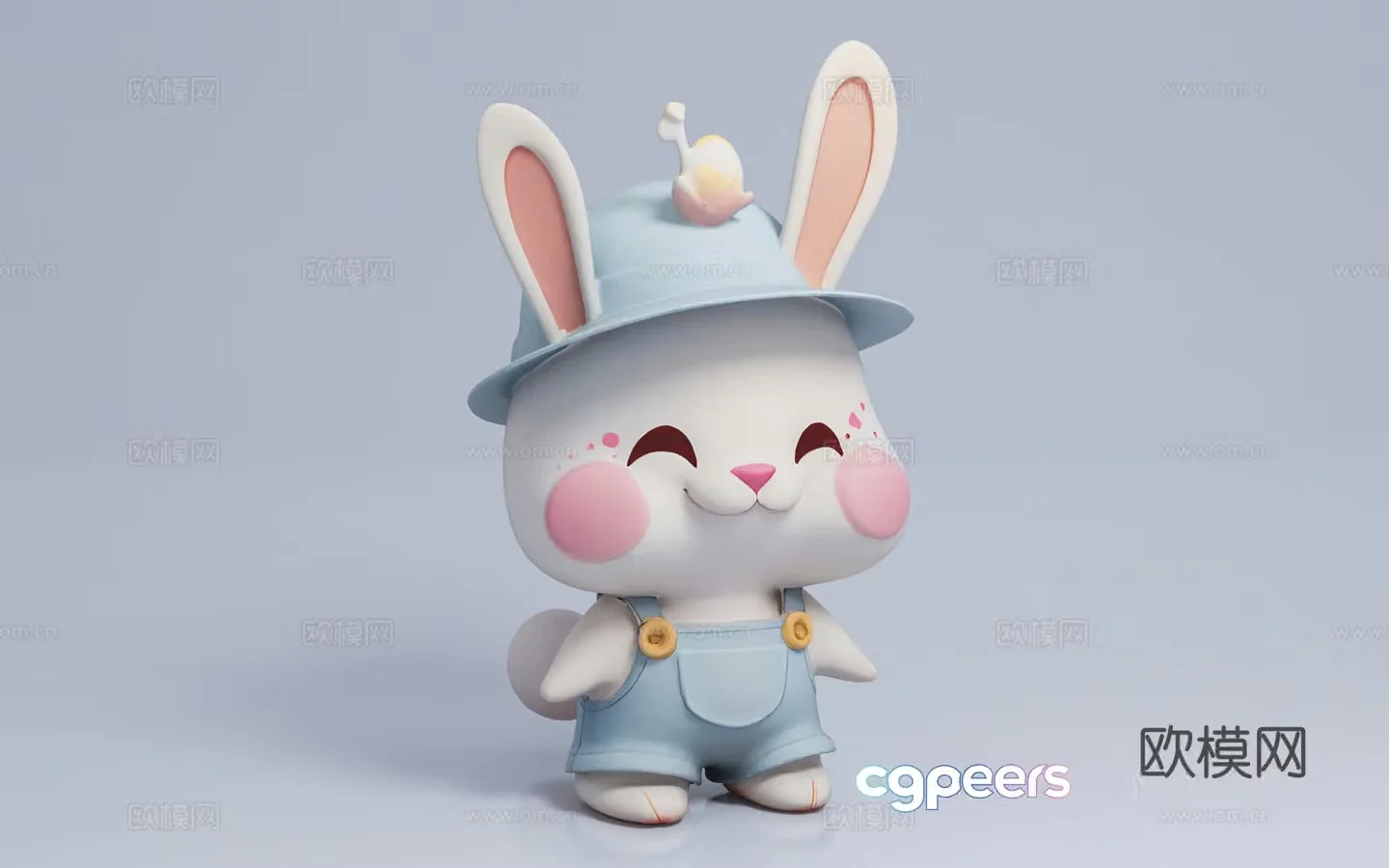 Playing COS Cute Rabbit Doll Decoration Figure Toy Ornament Sculpture 3d Model