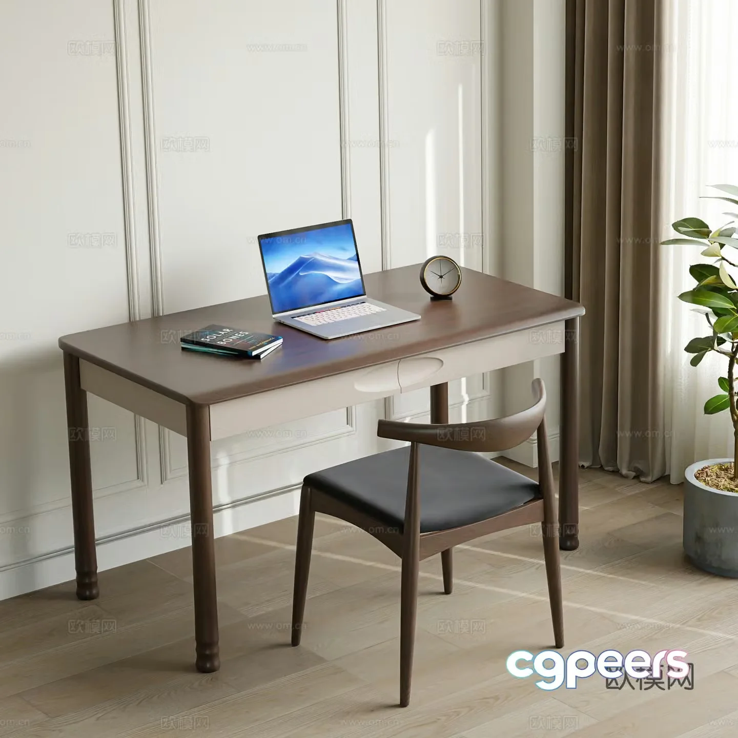 modern desk chair desk chair 3d model
