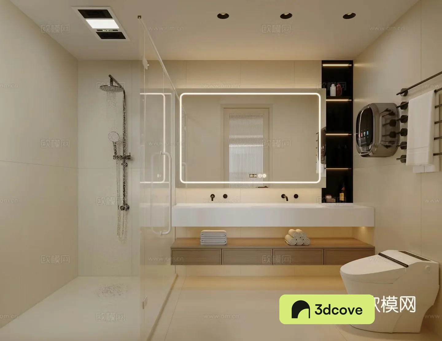 Creamy bathroom wall hanging washing machine modern bathroom wash station under counter electric wool