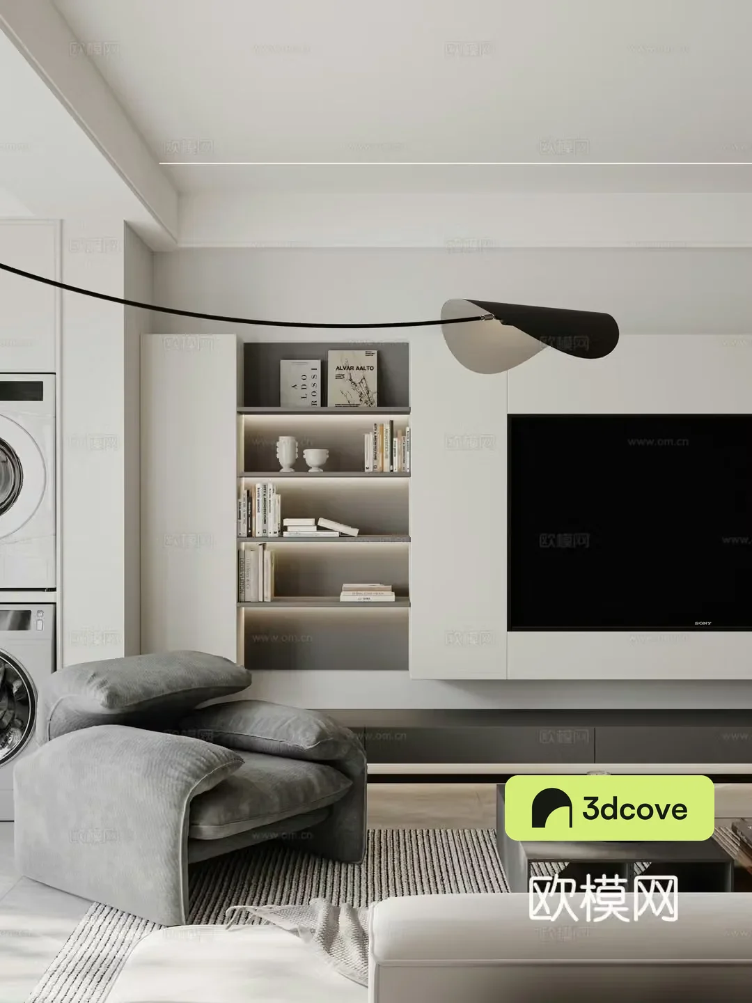 Modern casual sofa TV cabinet