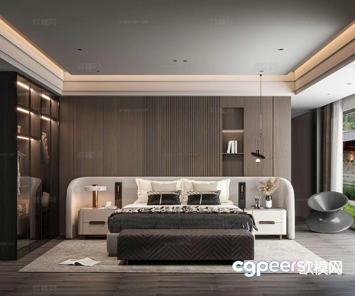 Italian style bedroom master bedroom 3d model