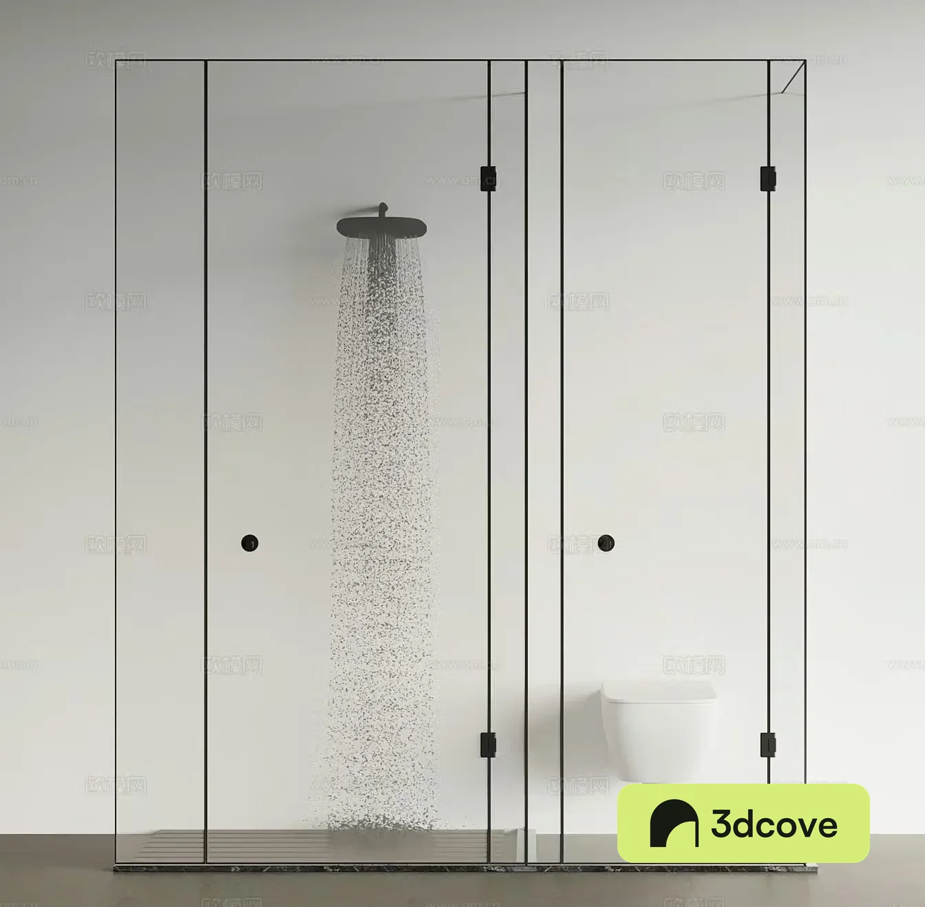 Rain partition shower