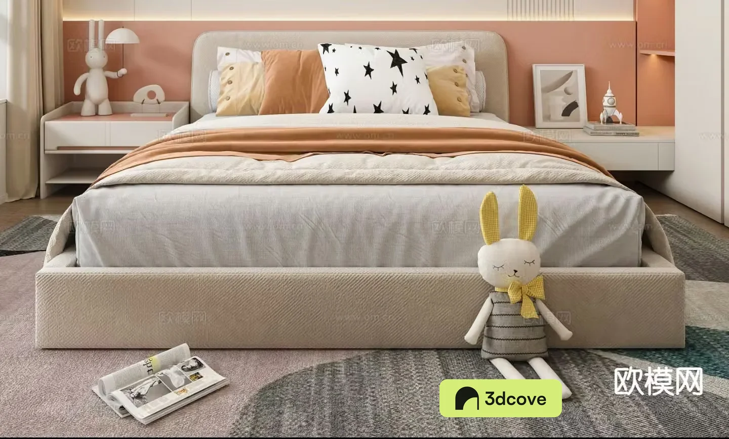 Modern double bed