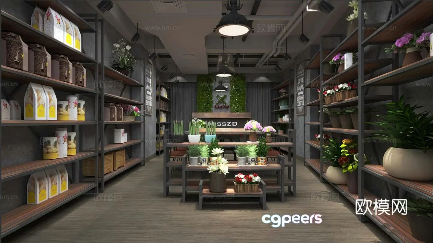 Flower shop 3d model