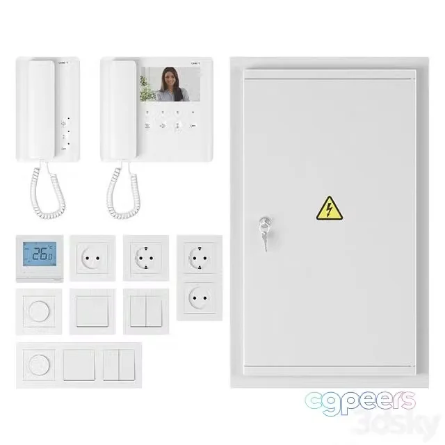 3ds Max Free – Home electrician (Schneider Electric, Came)