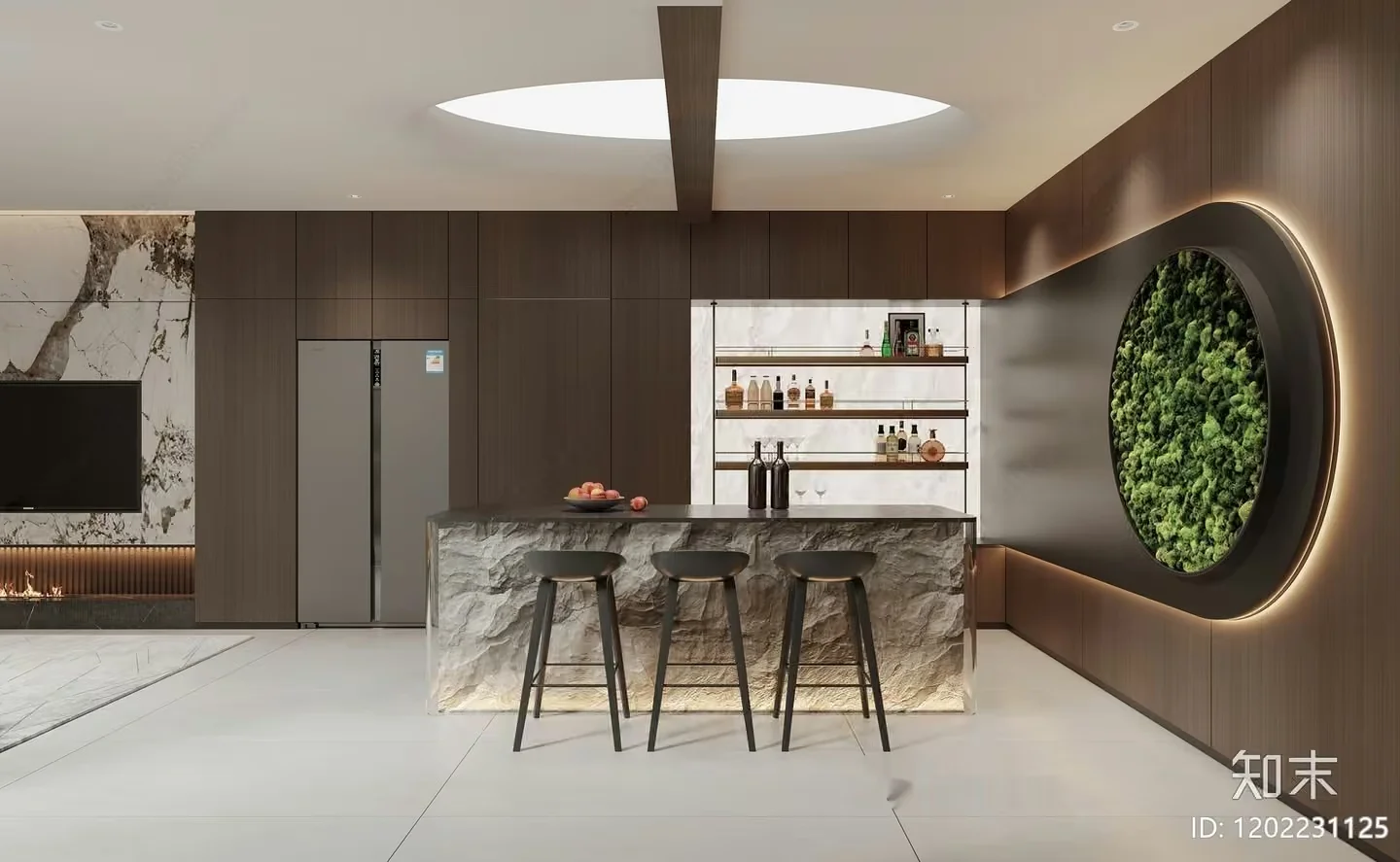 Modern Bar Area 3D Model – 15554 – CORONA Render