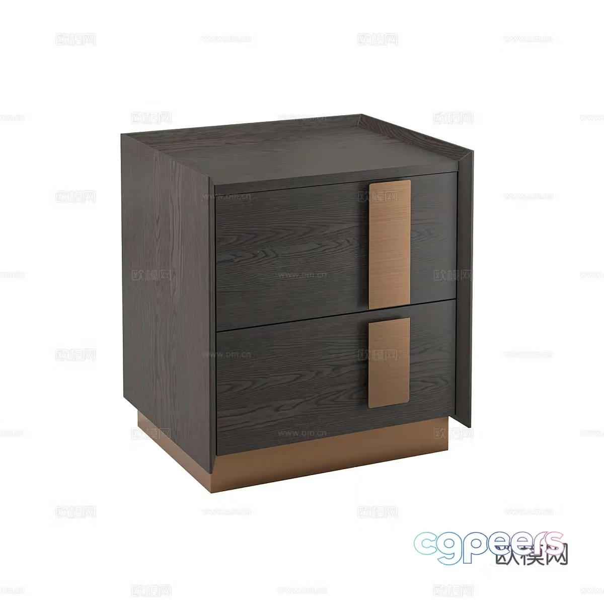 Nordic simple light luxury bedside table bedside table simple bedside table short cabinet 3D model
