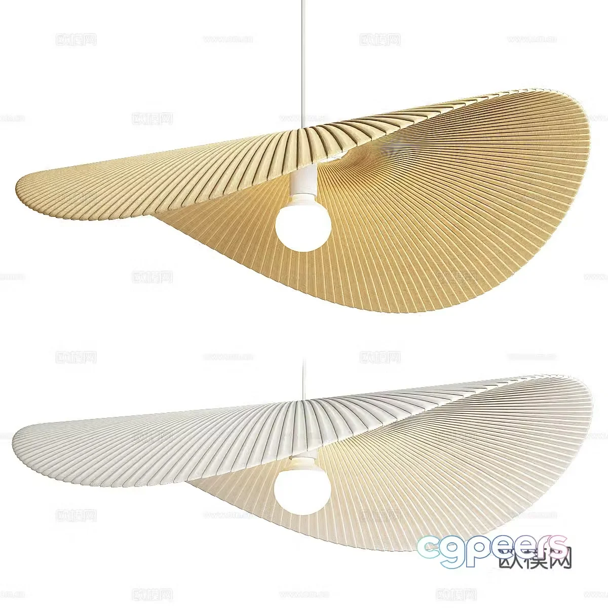 Straw Fabric Pendant Light 803d Model